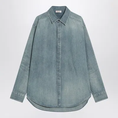 FEAR OF GOD FEAR OF GOD LIGHT BLUE SHIRT WITH FADED DENIM EFFECT