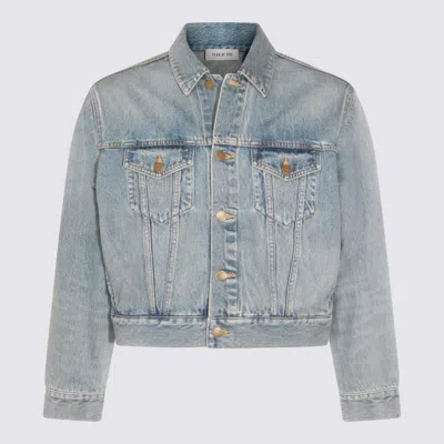 FEAR OF GOD LIGHT INDIGO COTTON DENIM JACKET