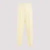 Fear Of God Single Pleat Tapered Cream Wool Trousers In Light Yellow