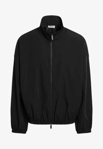 Fear Of God Lightweight Zip-up Track Jacket In Black