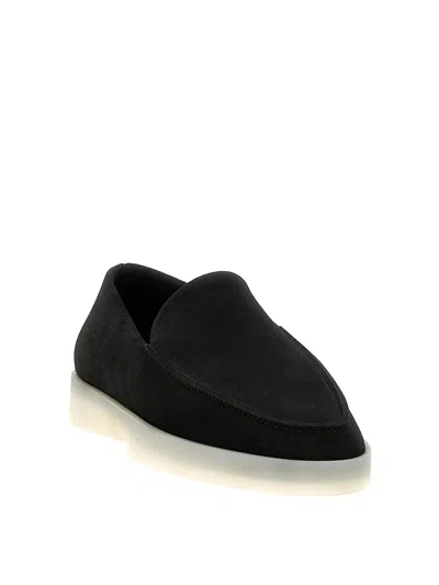 Fear Of God Suede Loafers With Rubber Sole And Round Toe In Black