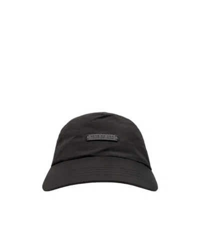 Fear Of God Logo Baseball Cap In Black