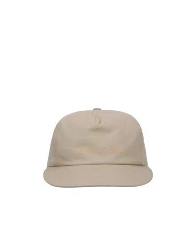 Fear Of God Logo Detailed Baseball Cap In Nude | ModeSens