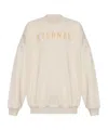 Fear Of God Logo-embroidered Long-sleeved Cotton Sweatshirt In Nude