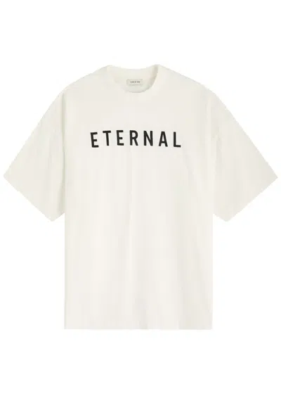 FEAR OF GOD FEAR OF GOD LOGO-EMBROIDERED COTTON T-SHIRT
