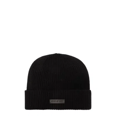 Fear Of God Logo Hat In Black