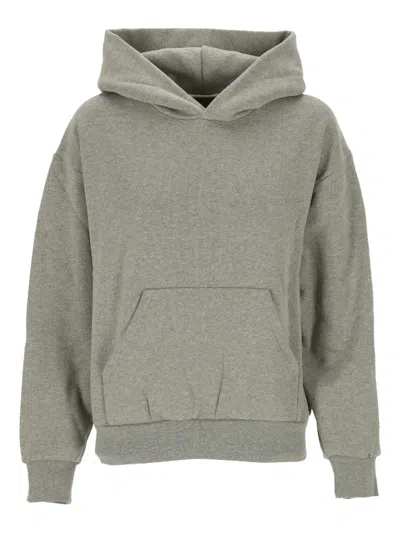 Fear Of God Logo Hoodie In Gray