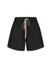 Fear Of God Straight-leg Pleated Wool And Cotton-blend Twill Drawstring Cargo Shorts In Black  