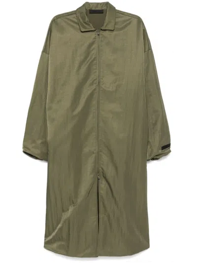 Fear Of God Logo-lettering Coat In Green