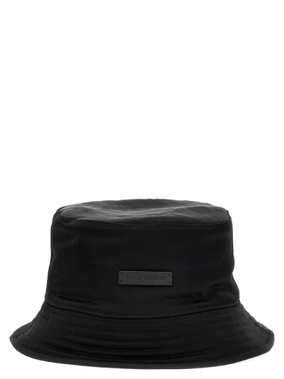 Fear Of God Logo Patch Bucket Hat Hats Black