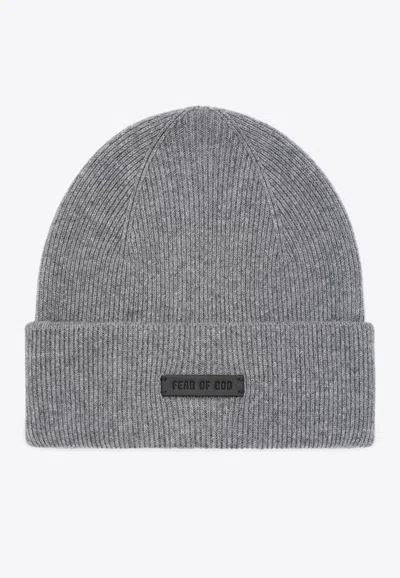 Fear Of God Cashmere Beanie Hat In Grey