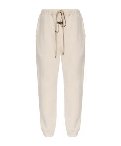 Fear Of God Logo-patch Cotton Track Pants In Nude