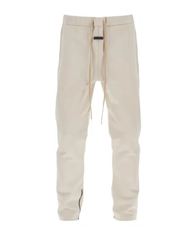 Fear Of God Logo Patch Drawstring Sweatpants In White