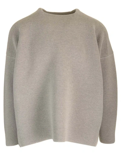 Fear Of God Logo Patch Knitted Jumper In Grey