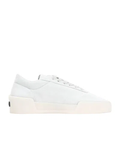 Fear Of God Logo Patch Lace-up Sneakers In White
