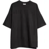 Fear Of God Eternal Black Crewneck T-shirt With Tonal Embroidery On The Front And Logo Patch On The Rear In Cott In Black