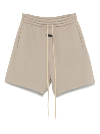 Fear Of God Logo-patch Shorts In Brown
