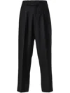 Fear Of God 8th Straight-leg Pleated Wool-gabardine Trousers In 黑色