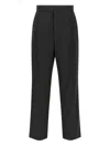 Fear Of God Herringbone Patterned Wool Pants With Relaxed Fit In Black