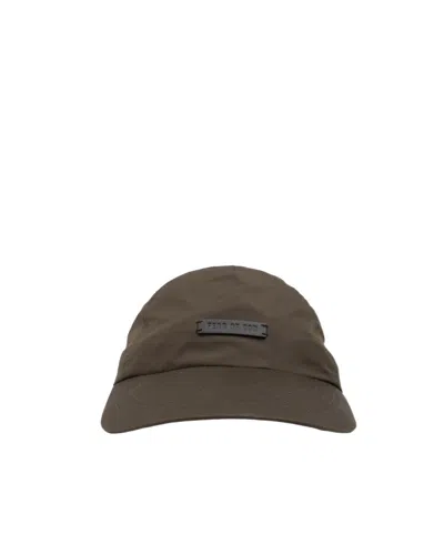 Fear Of God Logo-plaque Baseball Cap In Brown