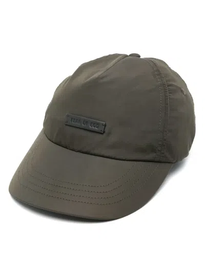 Fear Of God Logo-plaque Baseball Cap In Green