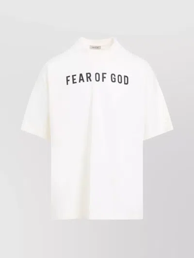 Fear Of God Logo Short-sleeved T-shirt In White