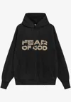Fear Of God Hooded Knitwear With Ribbed Cuffs And Hem In Black