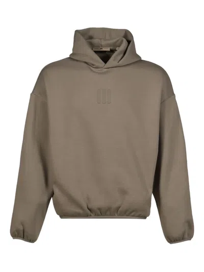 Fear Of God Logo-print Hoodie In Brown