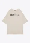 Fear Of God Cream-coloured T-shirt With Logo Men In Cream