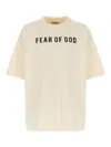 Fear Of God Cream-coloured T-shirt With Logo Men In Beige