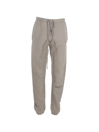 Pre-owned Fear Of God Logo-print Track Pants In Neutral