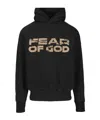 Fear Of God Logo-print Cotton-jersey Hoodie In Black