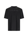 Fear Of God Eternal Black Crewneck T-shirt With Tonal Embroidery On The Front And Logo Patch On The Rear In Cott In Black  