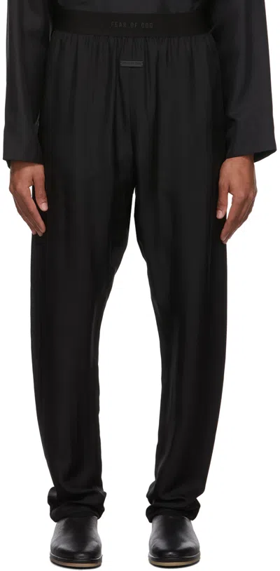 Fear Of God Logo Waist-edge Casual Pants In Black