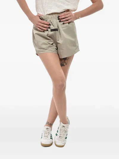 Fear Of God Logo-print Drawstring Shorts In Neutral