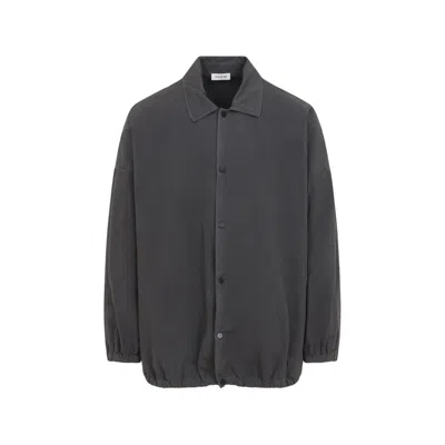 Fear Of God Logo-print Elasticated-hem Jacket In Gray