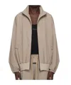 Fear Of God High Necked Vented Track Jacket With In Brown