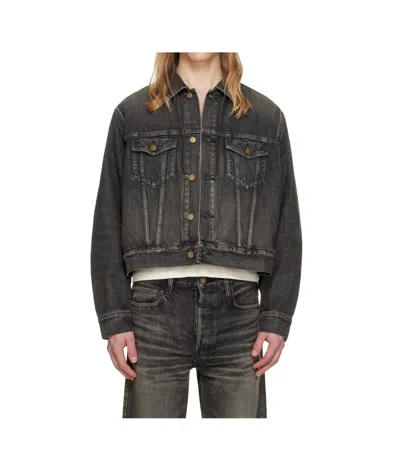 Fear Of God Long Sleeve Denim Jacket In Black
