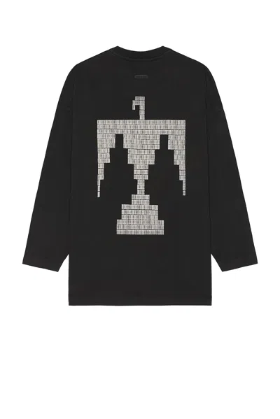 Fear Of God Long Sleeve Logo Tee In Black