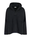 Fear Of God Merino Polo Hoodie Knitwear Black In Black