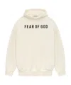 Fear Of God Cotton French Terry Logo Hoodie In White