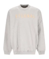 Fear Of God Brushed Cotton Eternal Sweatshirt With Flocked Logo In Gray
