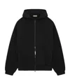 Fear Of God Hooded Drop Shoulder Sweater In Black