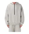 Fear Of God Relaxed Fit Grey Sweatshirt With Zip-up Front In Gray
