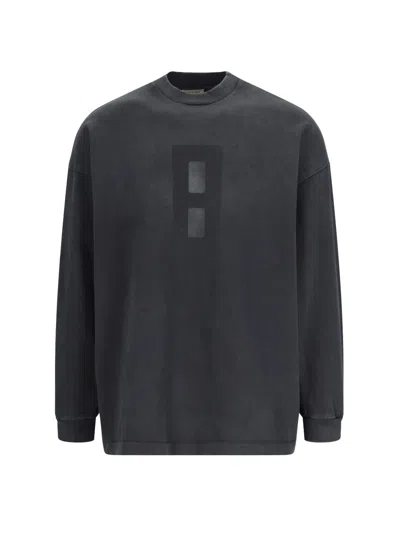 Fear Of God Mens Black Long-sleeved Relaxed-fit Cotton-jersey T-shirt