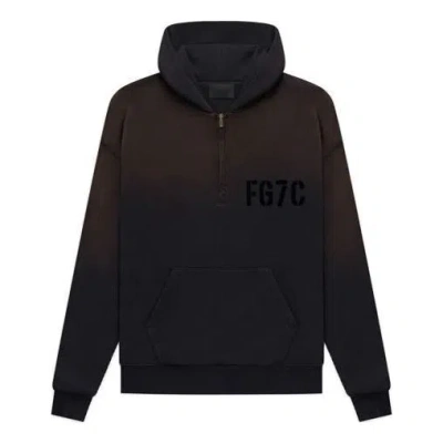 Fear Of God L/s Half Zip Hoodie 'vintage Black'