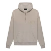 Fear Of God L/s Half Zip Hoodie 'vintage Paris Sky' In Gray