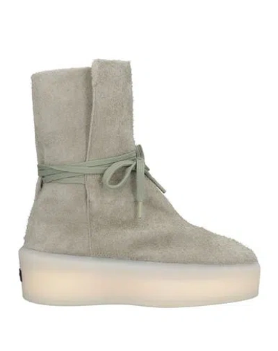 Fear Of God Man Ankle Boots Grey Size 8 Leather