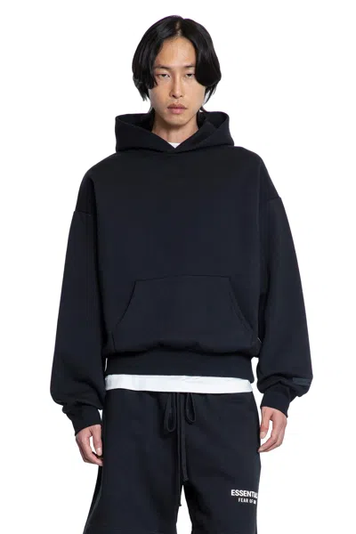 Fear Of God Man Black Sweatshirts In Blue