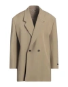 Fear Of God California Wool-blend Double-breasted Blazer In Beige